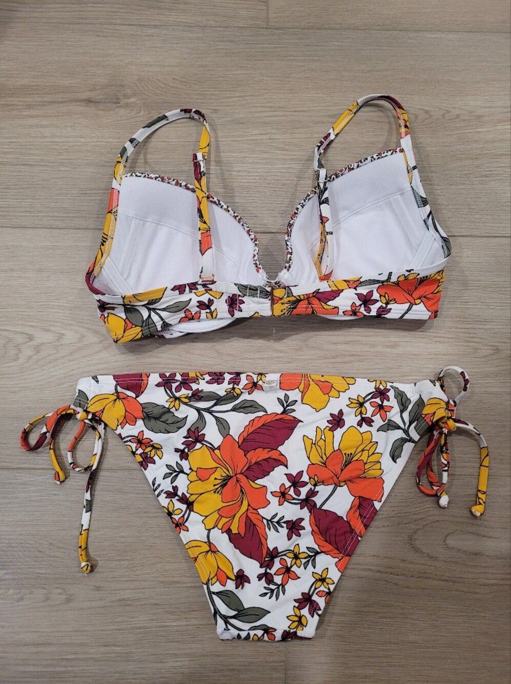 La Vie En Rose Aqua Women S Floral Print 2 Piece Bikini Set - Picture 8 of 8